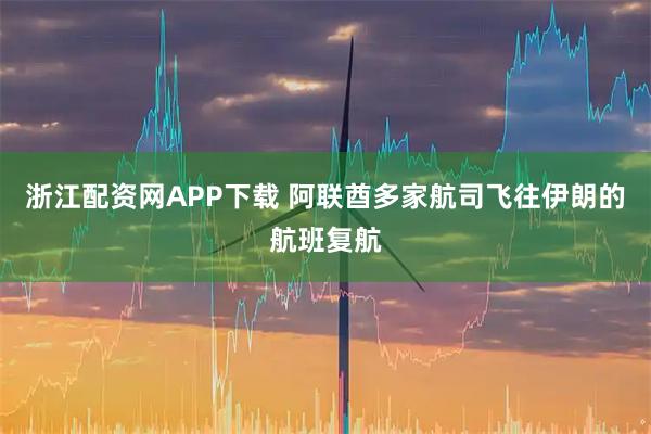 浙江配资网APP下载 阿联酋多家航司飞往伊朗的航班复航
